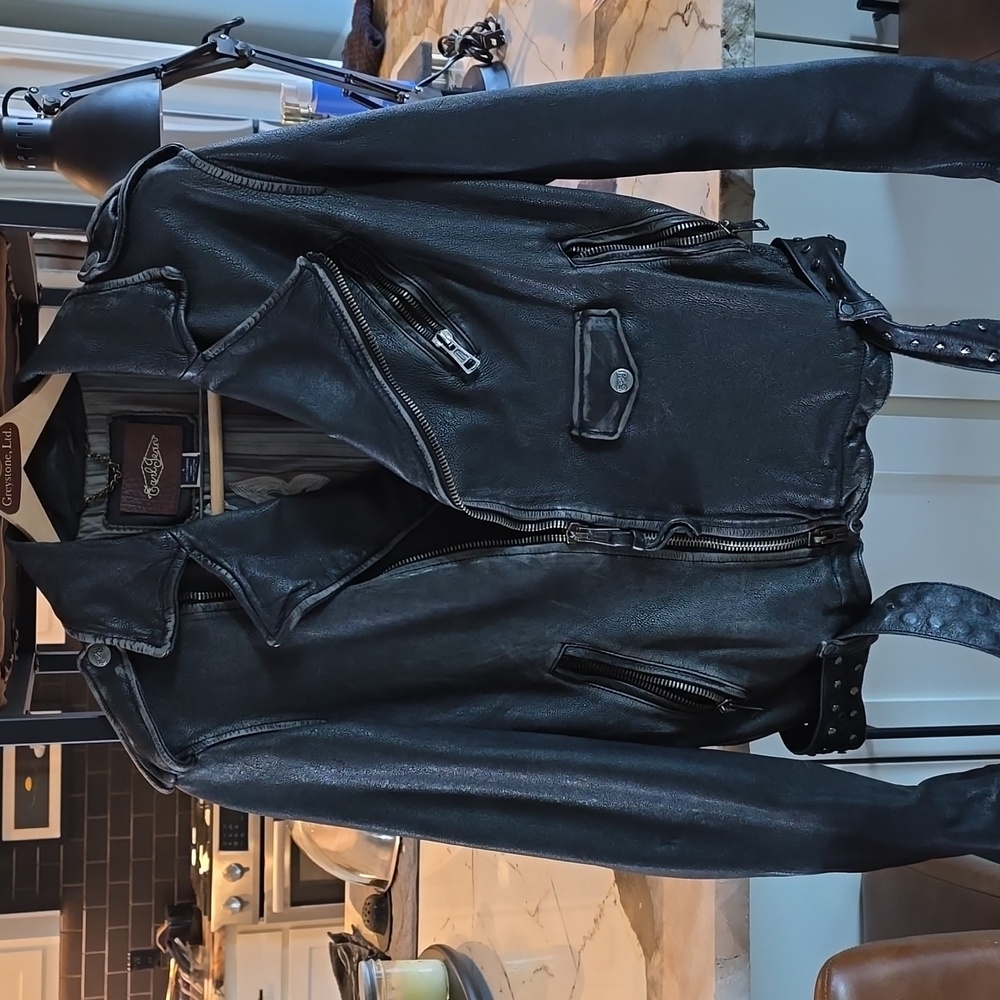 Earl Jean leather moto jacket